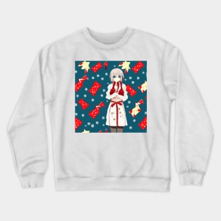 Anime Christmas Girl and Candy&amp;#39;s Patterns! Exclusive Crewneck Sweatshirt